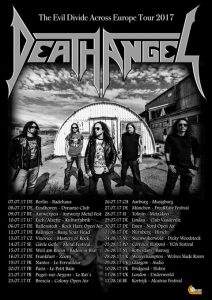 Death Angel European Tour 2017 Plakat