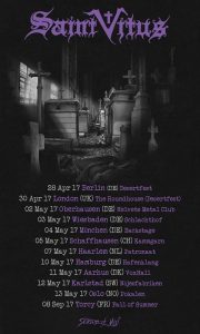 Saint Vitus Tour 2017 Plakat