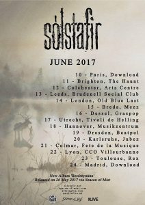 solstafir Juni 2017 Tour Plakat