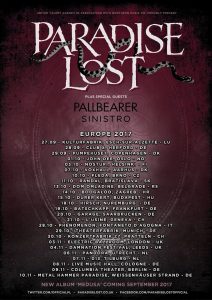 Paradise Lost, Pallbearer, Sinistro - Tour 2017