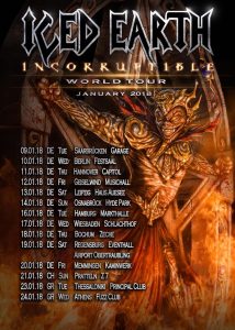 Iced Earth Incorruptible World Tour 2018