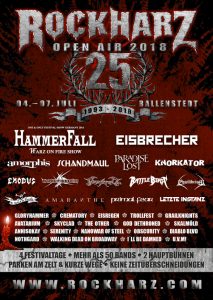 Rock Harz 2018 - 25 Jahre - Plakat Stand Dezember