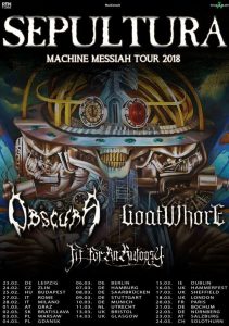 Sepultura Machine Messiah Tour 2018