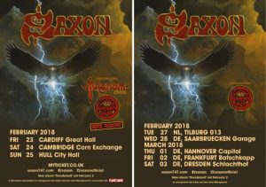 Saxon "Thunderbolt" Europa Tour Teil 1 - 2018