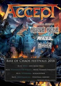 Accept - Rise Of Chaos Festivals 2018