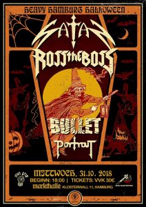 Heavy Hamburg Halloween 2018 mit Satan, Ross The Boss, Bullet und Portrait