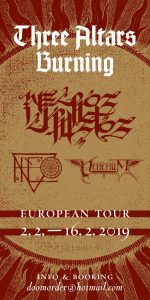 Three Altars Burning Tour 2019 Necros Christos, Ascension Venenum