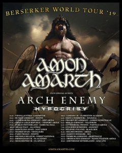 Amon Amarth Tour 2019 Flyer mit Vorbands