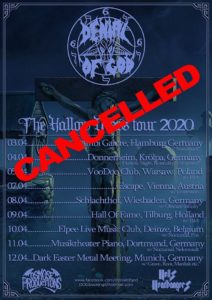 Denial Of God - Hallow Mass Tour 2020 cancelled