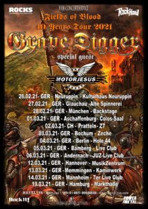 Grave Digger: Fields of Blood Tour 2021 + Motorjesus