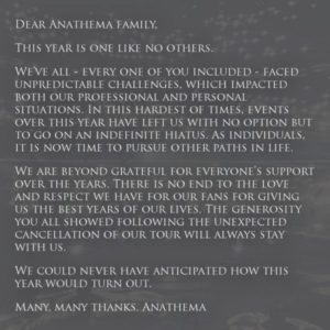 Anathema Hiatus