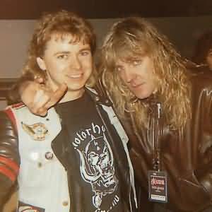 Der Autor Wilhelm mit Biff nach der Saxon/Metal Church-Tour 1990