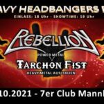 Heavy Headbangers Fest am 2. Oktober 2021 im 7er Club Mannheim