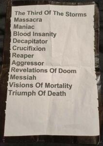 Setlist Triumph Of Death