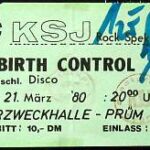 Birth Control Ticket 1980