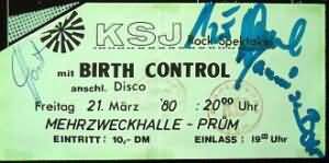 Birth Control Ticket 1980