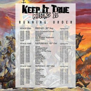 Keep It True Rising II 2022 Running Order Signing Sessions