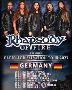 Rhapsody Of Fire - Glory For Salvation Tour 2023