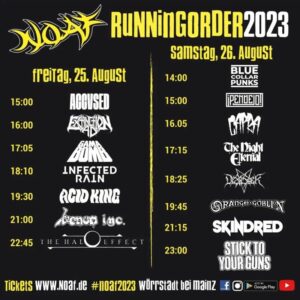 NOAF 2023 Running Order