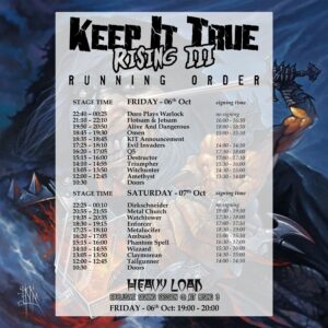 Keep It True Rising III 2023 Running Order