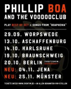 Philip Boa And The Voodooclub Tour 2023