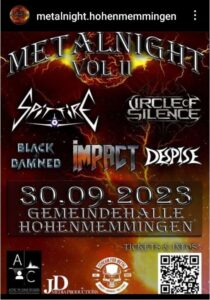 Metalnight Hohenmemmingen Vol II am 30.09.2023 / Vorbericht