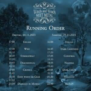 Running Order - Winds and Woods meet Metal Festival 2023