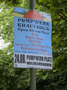 Ankündigung auf dem Weg zum Pumpwerk